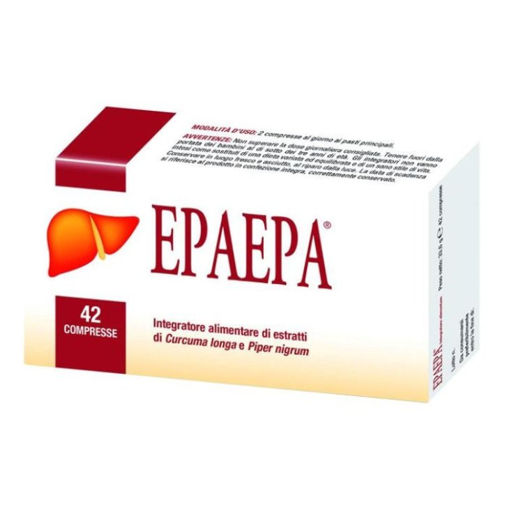 Epaepa Integratore Fegato e Digestione con Curcuma e Pepe Nero 42 Compresse - Natural Bradel