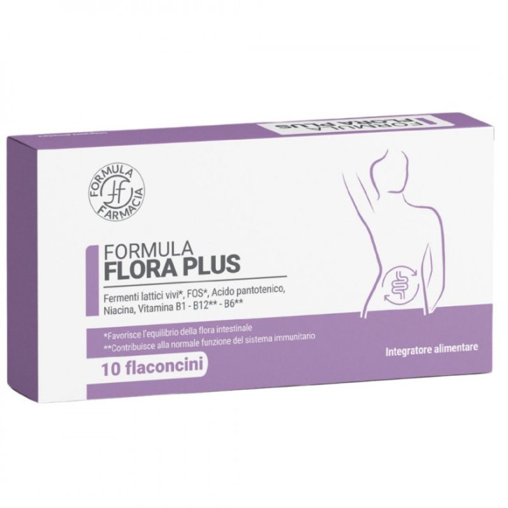 Formula Flora Plus Integratore Fermenti Lattici con FOS e Vitamine B 10 Flaconcini da 10ml - Formula Farmacia