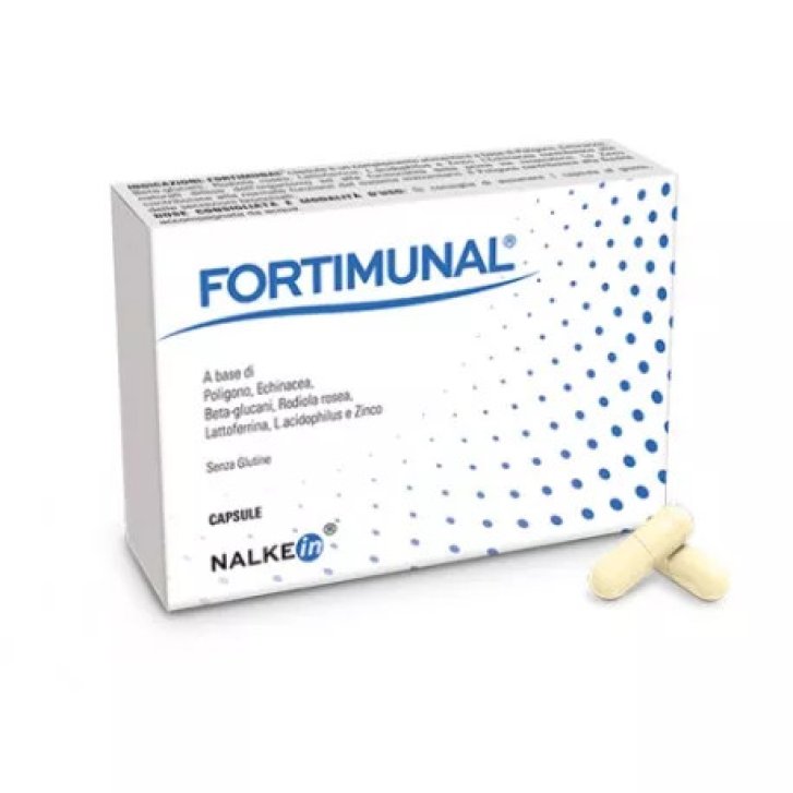 Fortimunal Integratore Difese Immunitarie con Echinacea Zinco Beta-glucani e Rodiola Rosea 15 Capsule - Nalkein