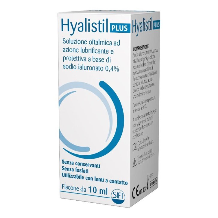 Hyalistil Plus Gocce Oculari Dispositivo Medico con Sodio Ialuronato Senza Conservanti 10ml - SIFI
