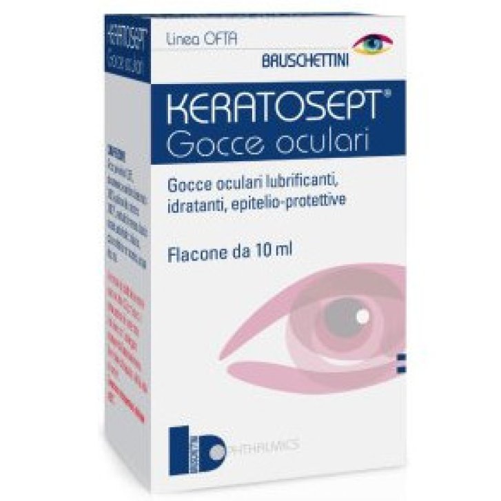 Keratosept Gocce Oculari Lubrificanti e Idratanti con Alcool Polivinilico e Dexpantenolo 10ml - Bruschettini