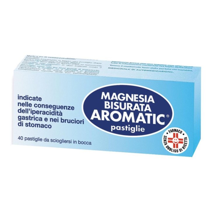 Magnesia Bisurata Aromatic Medicinale Antiacido Compresse da Sciogliere in Bocca 40 Compresse - Haleon