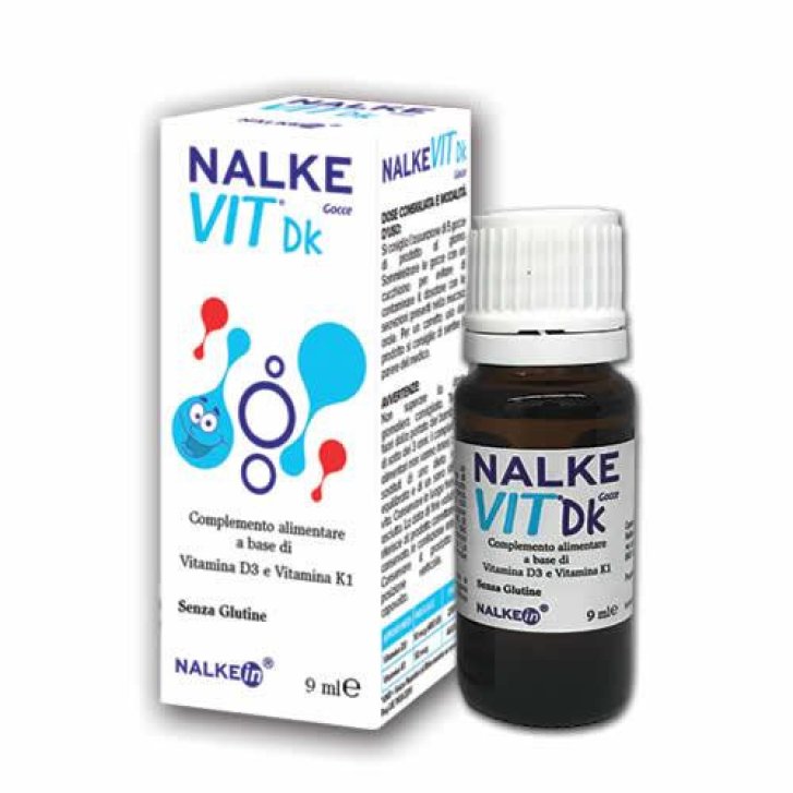 Nalkevit DK Gocce Integratore Vitaminico con Vitamina D3 e K1 9 ml - Nalkein SA