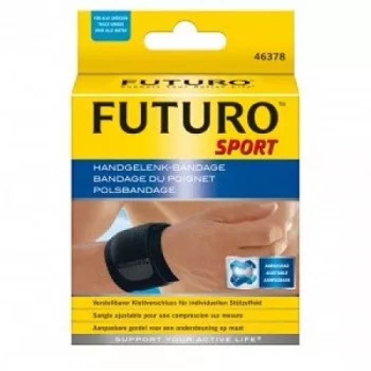 Futuro Sport Polsino Elastico Universale Dispositivo Medico Taglia Unica Nero 1 Pezzo - 3M