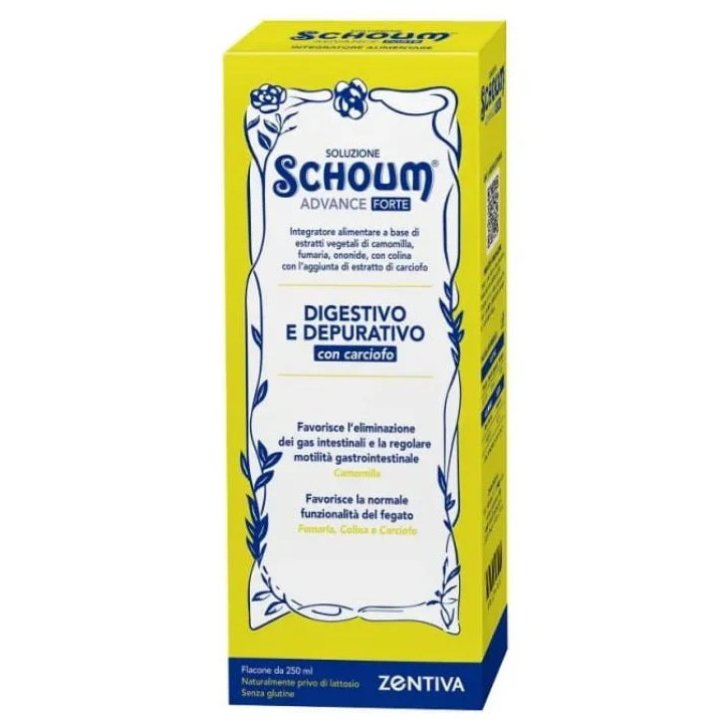 Soluzione Schoum Advance Forte Integratore Digestivo e Depurativo con Carciofo Camomilla e Colina 250ml - Zentiva
