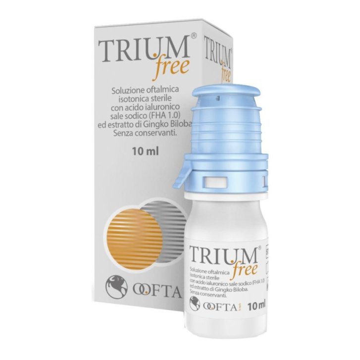 Trium Free Gocce Oculari con Acido Ialuronico e Ginkgo Biloba Senza Conservanti 10ml - Sooft Trium Free Gocce Oculari con Acido Ialuronico e Ginkgo Biloba Senza Conservanti 10ml - Sooft