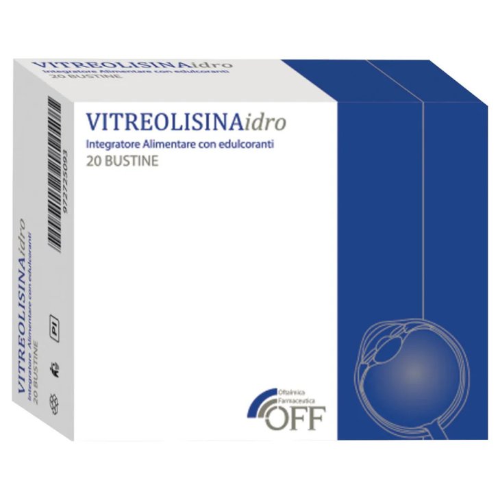 Vitreolisina Idro Integratore con Potassio Magnesio Vitamina C E e Acido Ialuronico Senza Glutine e Lattosio 20 Bustine - OFFHEALTH