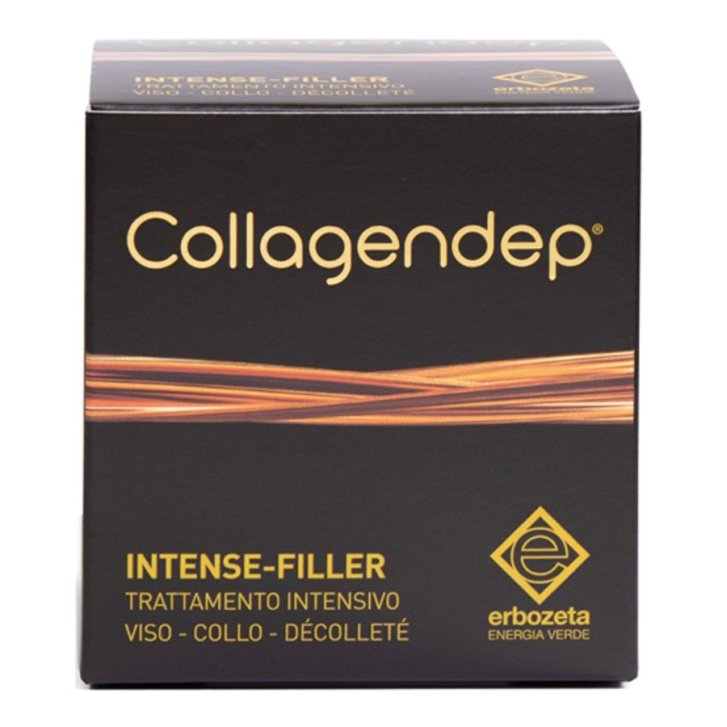 Collagendep Intense Filler Cream Crema Viso Antiaging con Acido Ialuronico e Peptide Biomimetico 50 ml - Erbozeta
