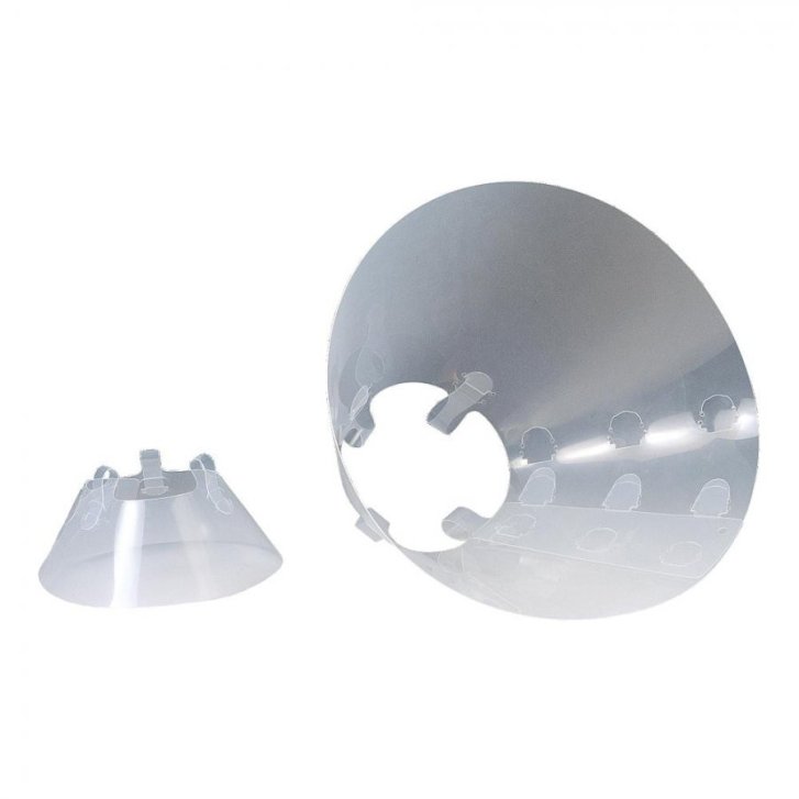 Collare Elisabettiano Trasparente Protezione Post-Operatoria per Cani e Gatti 10 cm - Kruuse