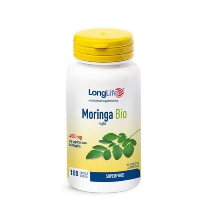 Moringa Bio Integratore Metabolismo Carboidrati e Lipidi 100 Capsule Vegetali - LongLife