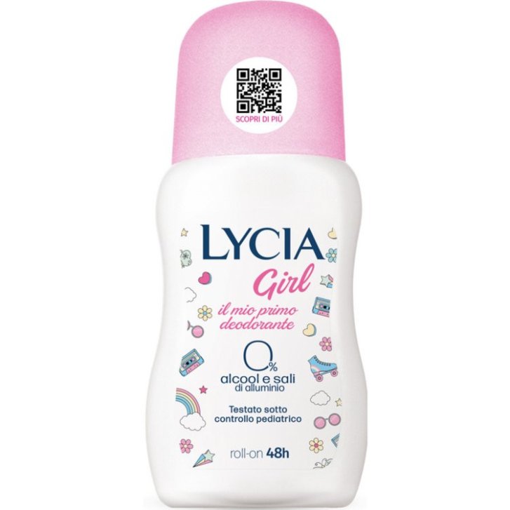 Lycia Deo Girl Deodorante Roll-On Delicato Senza Alcool per Pelli Giovani e Sensibili 50ml - LYCIA