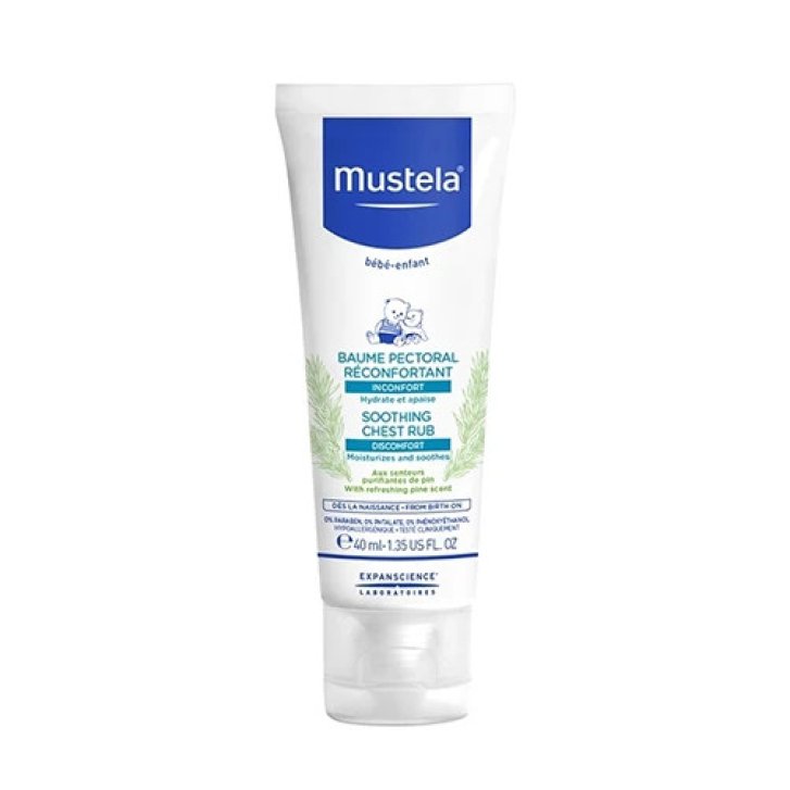 Mustela Crema Balsamica Massaggio per Raffreddore e Tosse Bambini dalla Nascita 40ml - Mustela