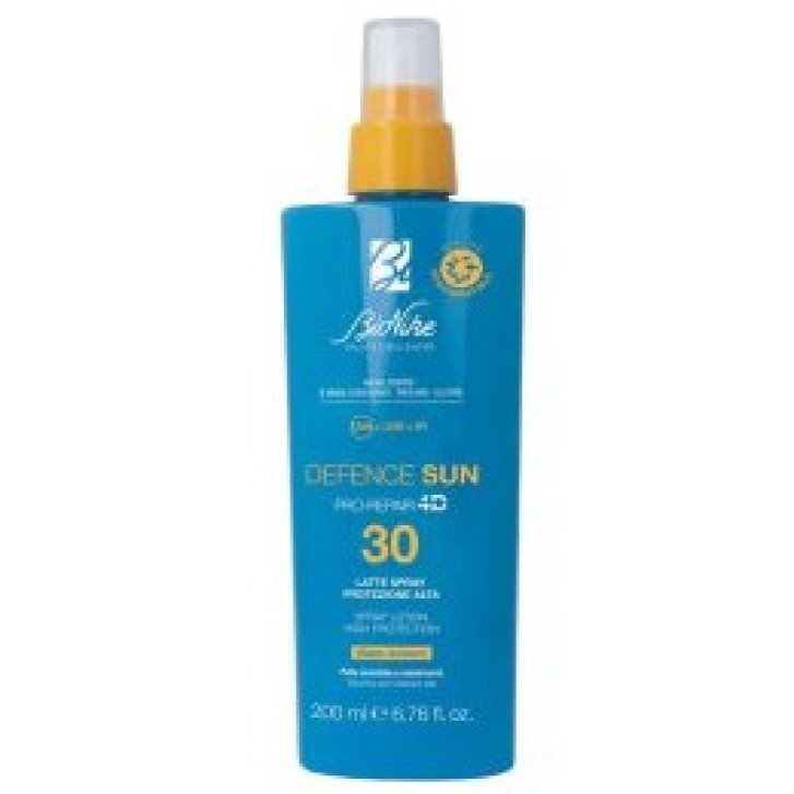 Defence Sun Latte Spray Solare SPF30 Alta Protezione UVA-UVB-IR Pelli Sensibili 200ml - BioNike