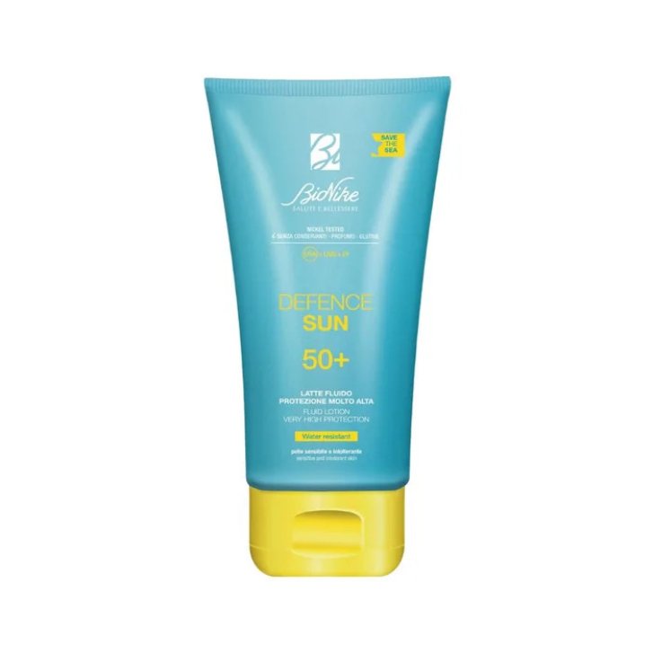 Defence Sun Latte Fluido Solare SPF50+ Protezione Molto Alta Pelli Sensibili 100ml - BioNike