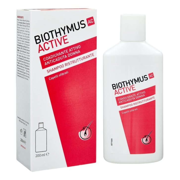 Biothymus AC Active Shampoo Ristrutturante Anticaduta Capelli Fragili e Sfibrati Donna 200 ml - Biothymus