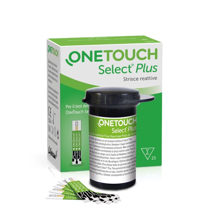 OneTouch Select Plus Strisce Reattive Test Glicemia Dispositivo Medico 25 Strisce - One Touch