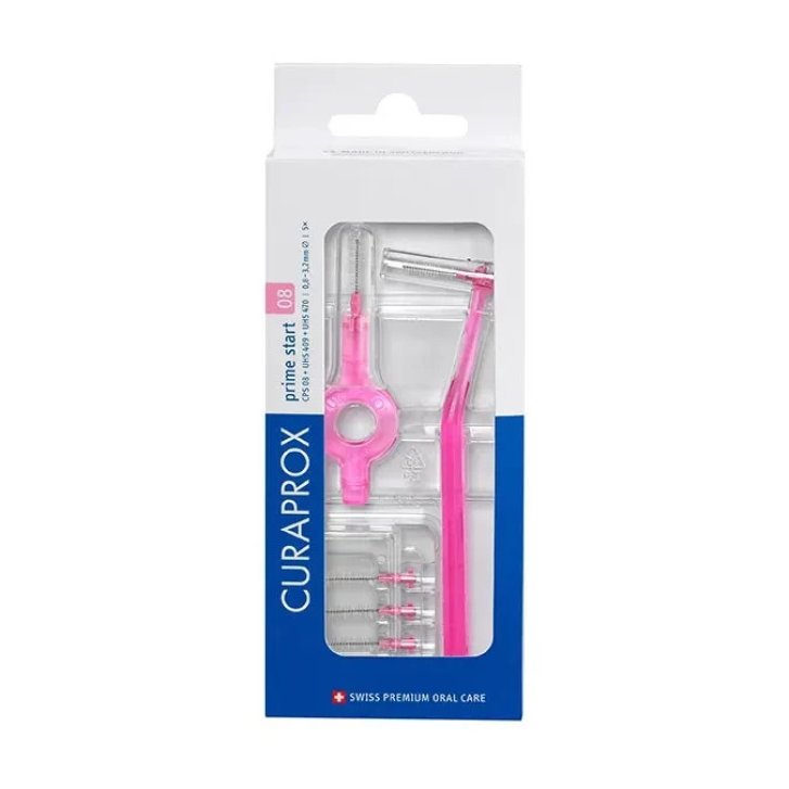 Curaprox CPS 08 Scovolini Interdentali Prime Start Rosa 0,8-3,2 mm 5 Pezzi - Curaprox