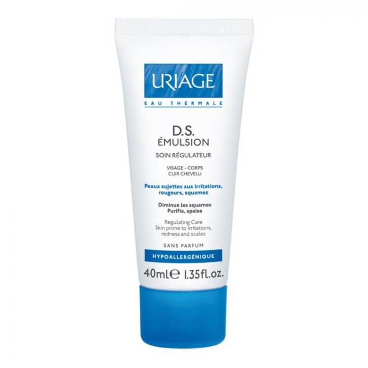 Uriage DS Emulsione Lenitiva Normalizzante Viso e Corpo per Pelle Sensibile e Desquamante 40ml - Uriage