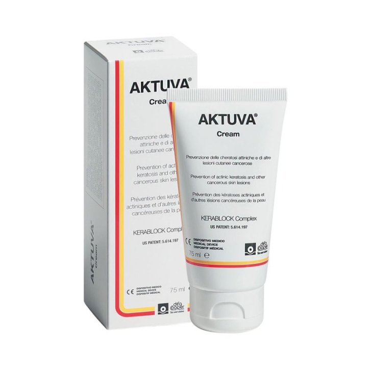 Aktuva Cream Crema Dispositivo Medico Protezione Solare UVA UVB per Cheratosi Attiniche Tubo 75 ml - Difa Cooper