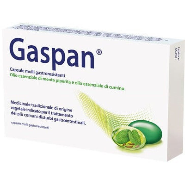 GASPAN Medicinale Disturbi Gastrointestinali Menta Piperita e Cumino 28 Capsule Molli Gastroresistenti - Schwabe