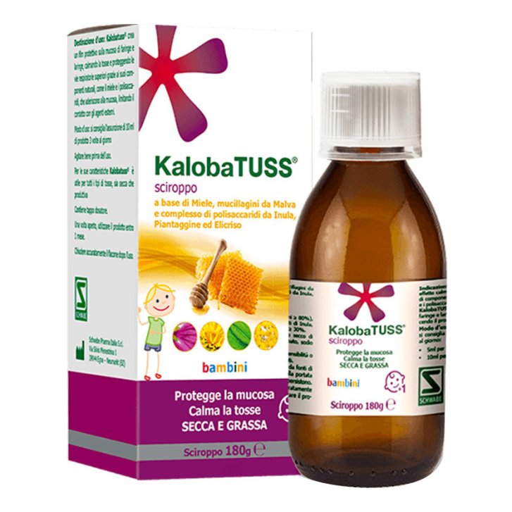 KalobaTUSS Sciroppo Bambini Dispositivo Medico Tosse Secca e Grassa con Miele e Mucillagini 180g - Schwabe Pharma Italia