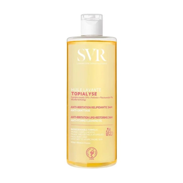 SVR Topialyse Olio Lavante Detergente Relipidante Anti-Irritazioni Anti-Prurito Pelle Secca 400ml - SVR