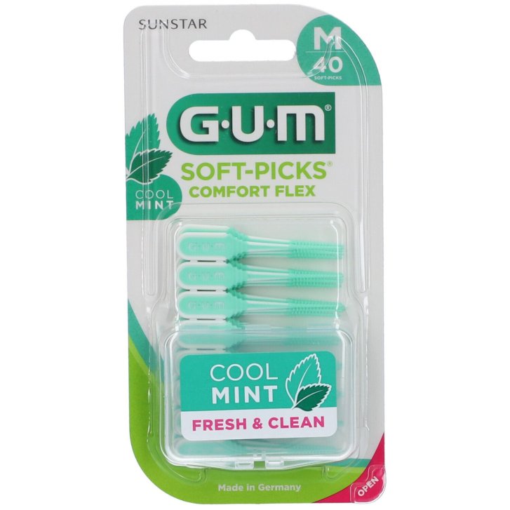 GUM Soft-Picks Comfort Flex Scovolini Interdentali Monouso Gusto Menta 40 Pezzi - GUM