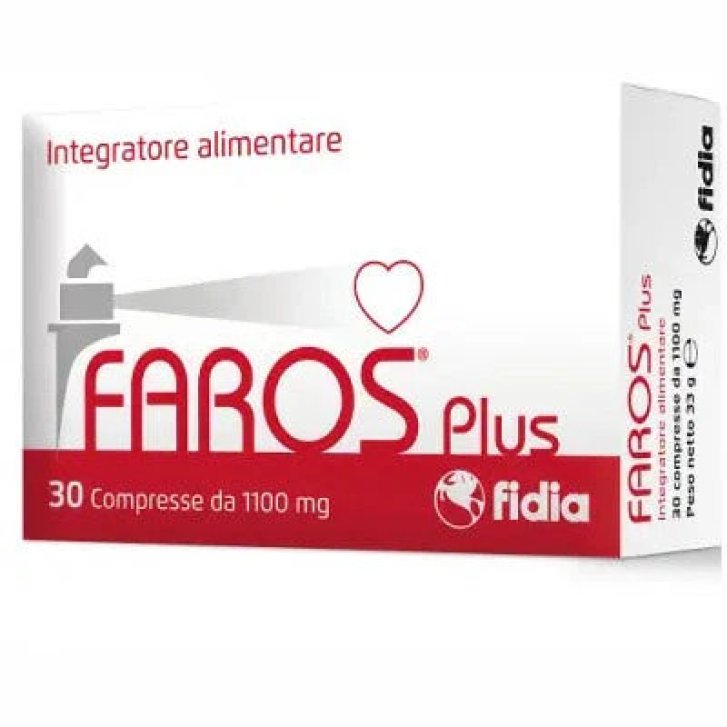 Faros Plus Integratore Colesterolo e Benessere Cardiovascolare con Berberina e Riso Rosso Fermentato 30 Compresse - Fidia Farmaceutici