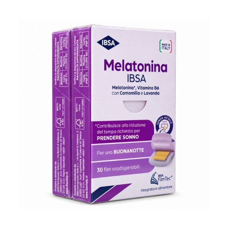 MELATONINA IBSA 30 film Orodisperdibili GUSTO FRUTTI 2 PEZZI