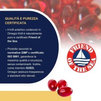 Integratore Omega-3 Olio di Krill Antartico Alta Purezza 60 Capsule - Omegor Krill