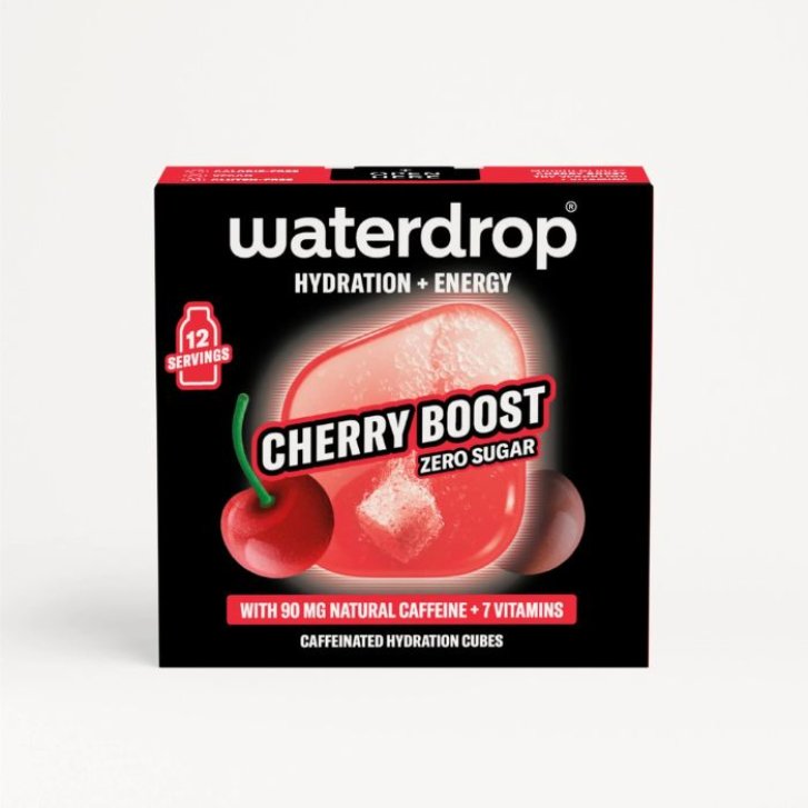 Waterdrop Microenergy Cherry Boost Cubetti Effervescenti con Vitamine Senza Glutine 12 Cubetti - Waterdrop