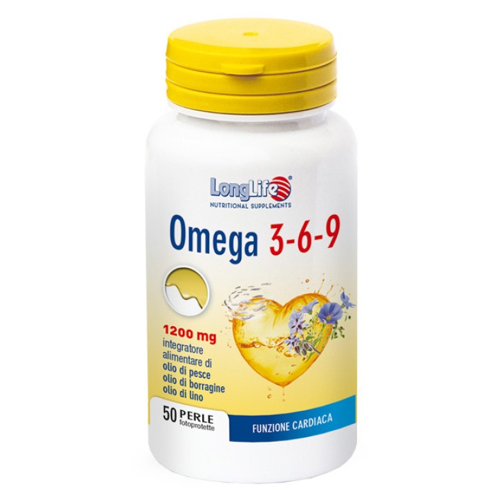 LongLife Omega 3-6-9 Integratore Acidi Grassi 50 Perle