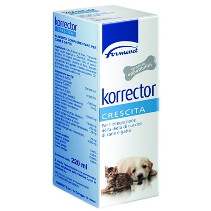 Formevet Korrector Crescita integratore nutrizionale cani e gatti 220 ml