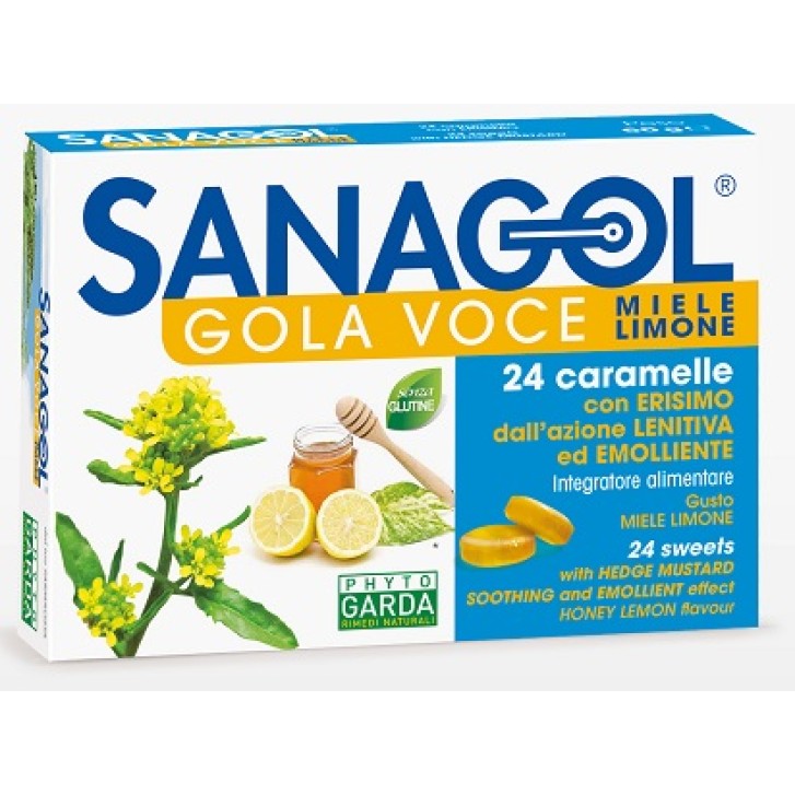 Phyto Garda Sanagol Erisimo Caramelle Balsamiche Miele E Limone 24 Pezzi