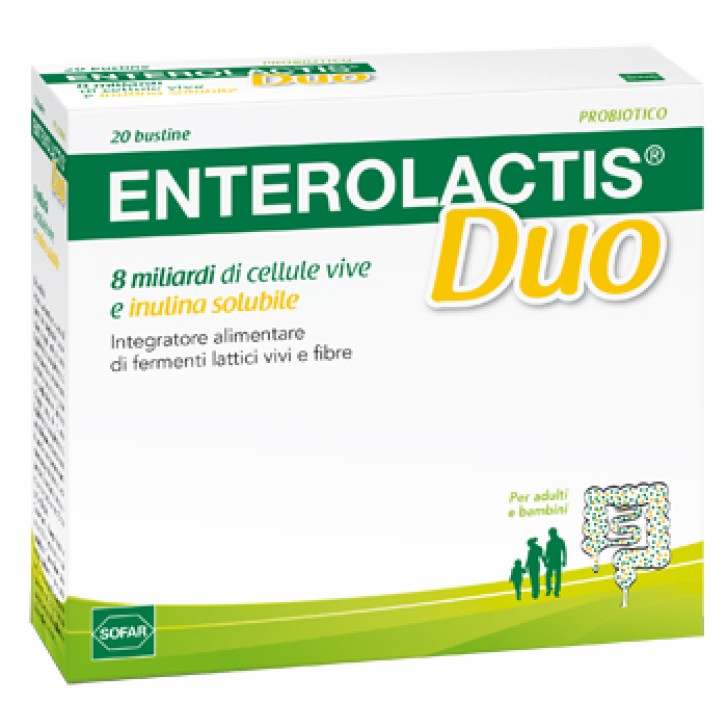 Enterolactis Duo integratore fermenti lattici e fibre 20 bustine