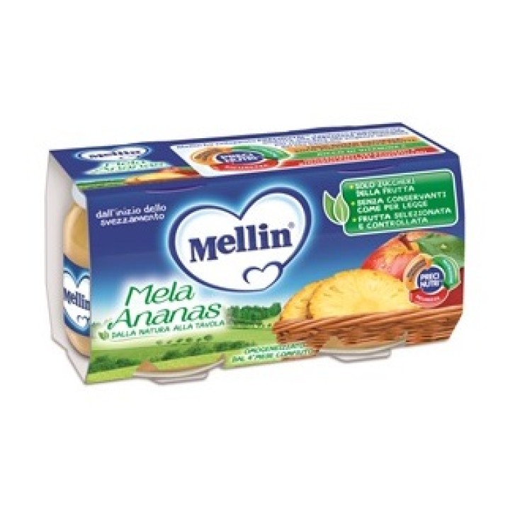 Mellin Omogeneizzato di mela e ananas 2X100 gr