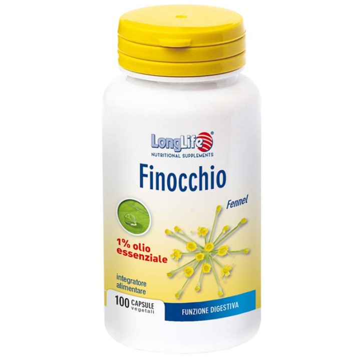 Longlife Finocchio 1% Integratore per le funzioni digestive 100 capsule