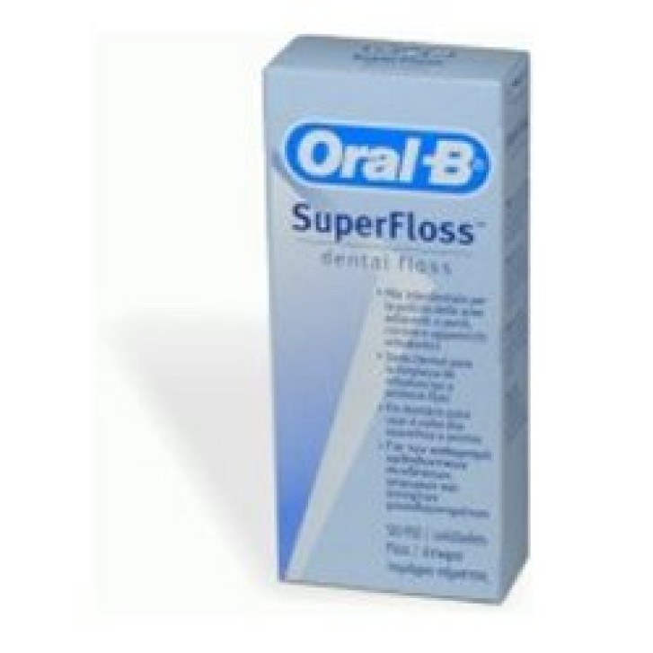 Oral-B Superfloss Filo Interdentale ponti apparecchi ortodontici 50 fili