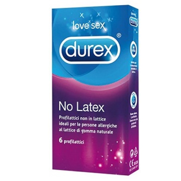 Durex No Latex preservativo anallergico 6 Pezzi