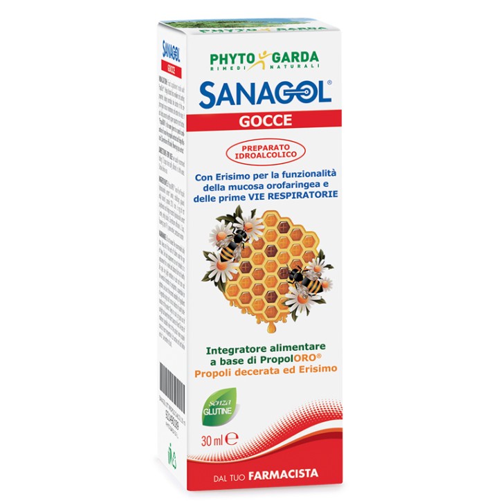 Phyto Garda Sanagol Gocce Propoli Integratore gola flaconcino 30 ml