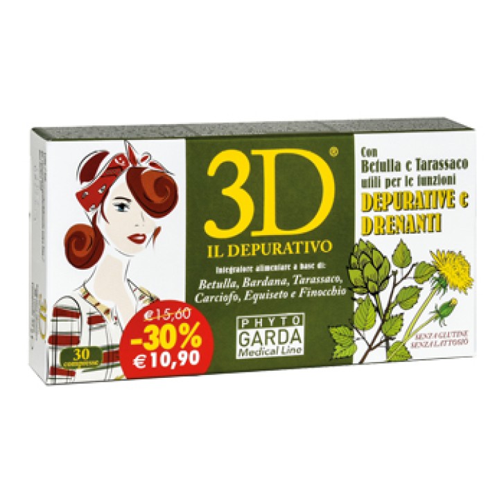 Phyto Garda 3D Il depurativo integratore Drenante 30 Compresse