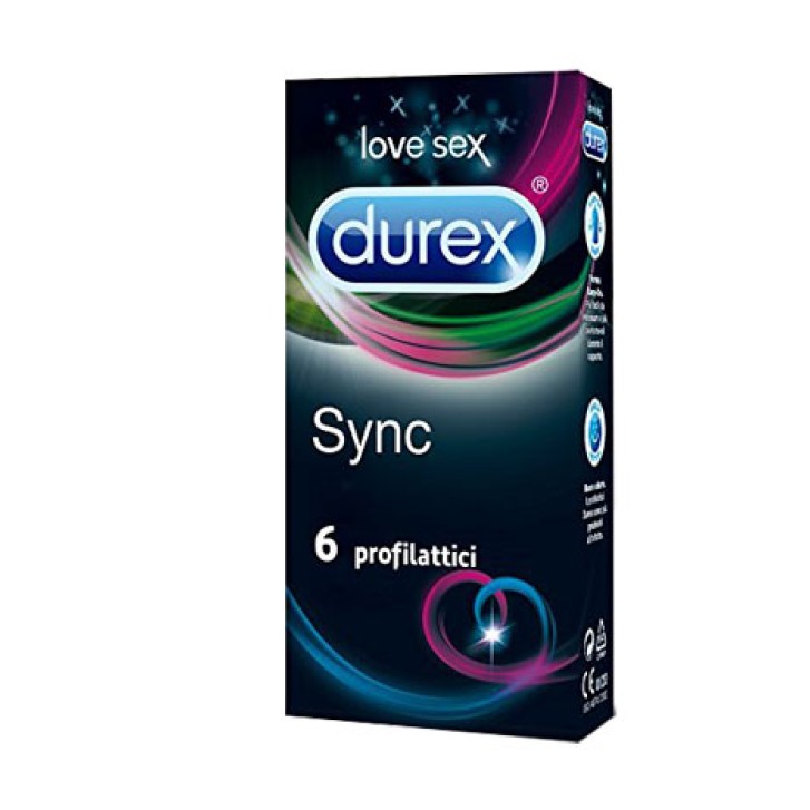 Durex Sync Preservativi Ritardanti e Stimolanti 6 Pezzi