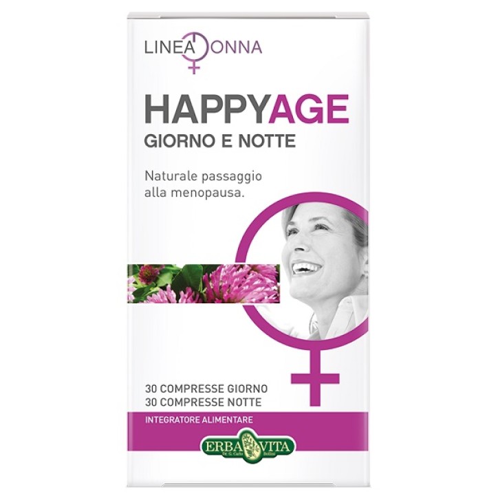 Erba Vita Happy Age Giorno e Notte Integratore Menopausa 60 Compresse