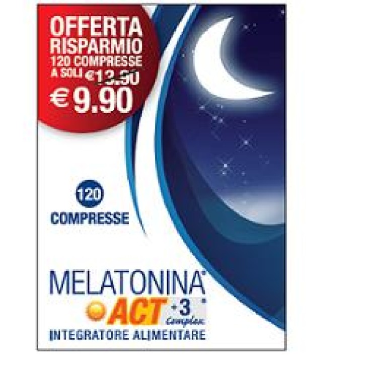 Melatonina ACT+3 Complex integratore per il sonno 120 compresse