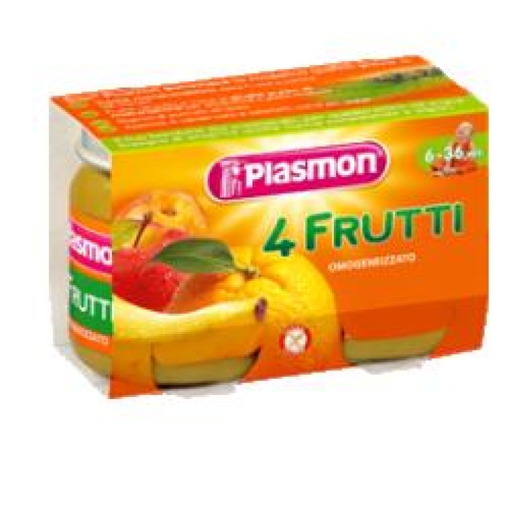 Plasmon Omogeneizzato di 4 Frutti 2 x 104 gr