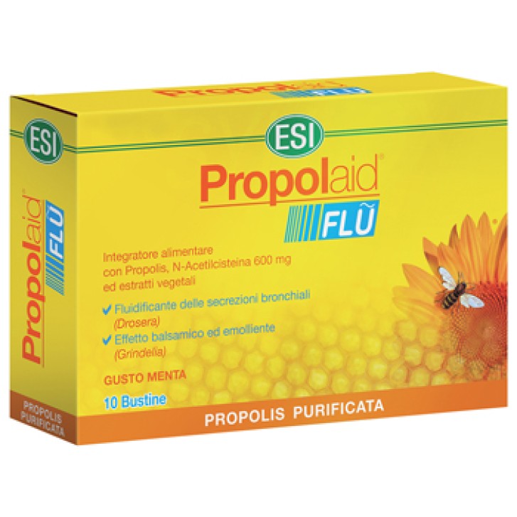 ESI Propolaid Flu integratore Azione lenitiva bronchi 10 bustine