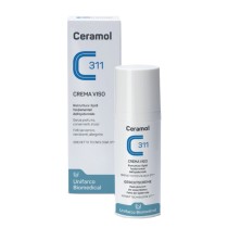 Ceramol Crema Viso per Pelli Sensibili Emolliente Nutriente Lenitiva 50ml - Unifarco