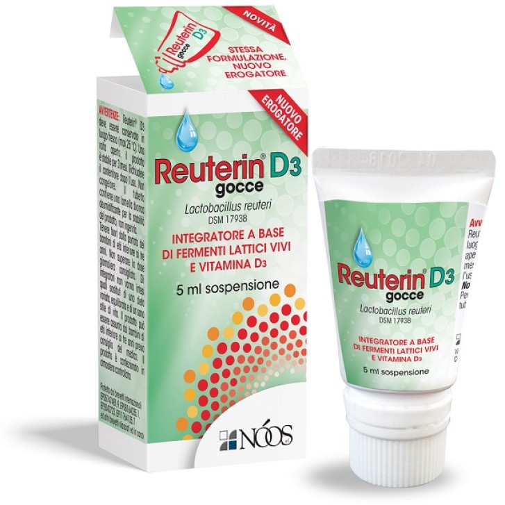 Reuterin D3 in Gocce integratore a base di fermenti lattici e vitamina D3 - 5 Ml