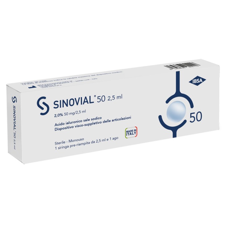 Sinovial One Siringa pre-riempita con acido ialuronico 2% 1 Pezzo da 2,5 Ml