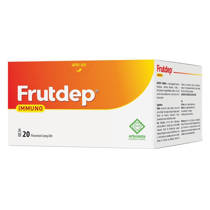 Frutdep Immuno Integratore per il sistema immunitario 20 Flaconi da 10 Ml